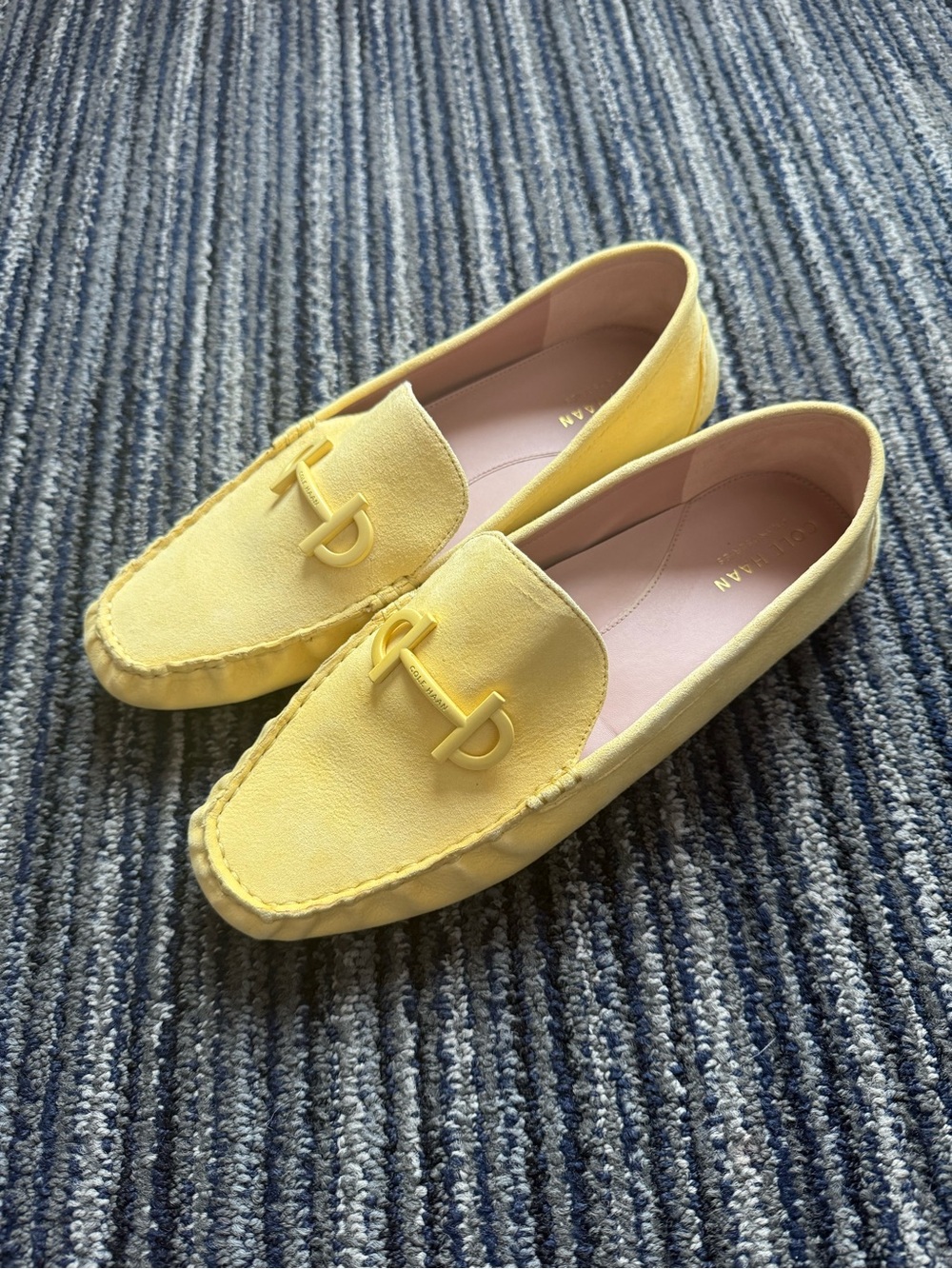 Cole Haan Yellow Suede Moccasin Loafers